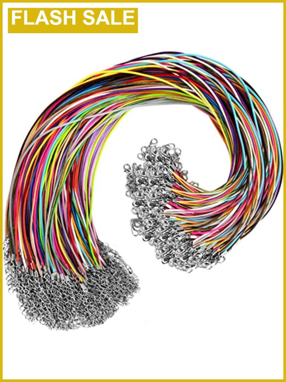 Leather Necklace Cord with Clasps 100Pcs Jewelry Making Supplies